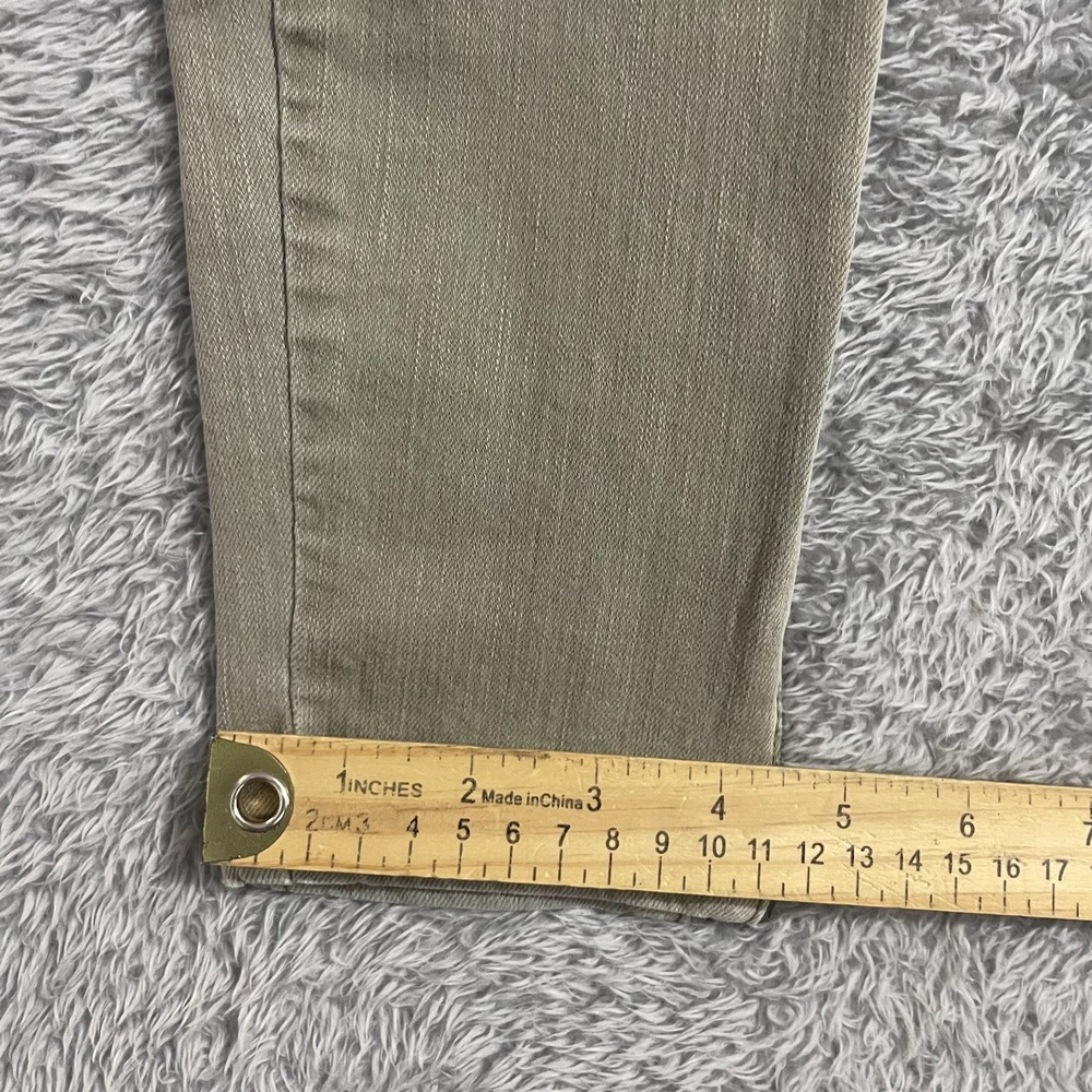 Pilcro And The Letterpress Jeans Womens Size 25 Skinny Olive Green Ankle Zip - Picture 8 of 9